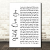 Alter Bridge Watch Over You White Script Song Lyric Quote Print