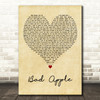 David Wilcox Bad Apple Vintage Heart Decorative Wall Art Gift Song Lyric Print