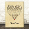 Elliott Smith Thirteen Vintage Heart Decorative Wall Art Gift Song Lyric Print