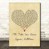 Josef Locke I'll Take You Home Again, Kathleen Vintage Heart Song Lyric Print