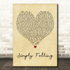 Iyeoka Simply Falling Vintage Heart Decorative Wall Art Gift Song Lyric Print