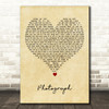 Ed Sheeran Photograph Vintage Heart Decorative Wall Art Gift Song Lyric Print