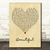 Carole King Beautiful Vintage Heart Decorative Wall Art Gift Song Lyric Print