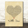 Mariah Carey With You Vintage Heart Decorative Wall Art Gift Song Lyric Print