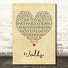 Louis Tomlinson Walls Vintage Heart Decorative Wall Art Gift Song Lyric Print