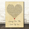 The Isley Brothers Living For The Love Of You Vintage Heart Song Lyric Print