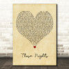 Skillet Those Nights Vintage Heart Decorative Wall Art Gift Song Lyric Print