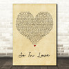 PJ Morton So In Love Vintage Heart Decorative Wall Art Gift Song Lyric Print