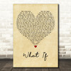 Kate Winslet What If Vintage Heart Decorative Wall Art Gift Song Lyric Print
