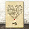 Matchbox Twenty Kody Vintage Heart Decorative Wall Art Gift Song Lyric Print