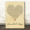 A-ha Scoundrel Days Vintage Heart Decorative Wall Art Gift Song Lyric Print