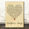 James Surfers Song Vintage Heart Decorative Wall Art Gift Song Lyric Print