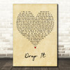 Biffy Clyro Drop It Vintage Heart Decorative Wall Art Gift Song Lyric Print
