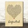 Anastacia Defeated Vintage Heart Song Lyric Quote Print