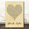 Griff Black Hole Vintage Heart Decorative Wall Art Gift Song Lyric Print