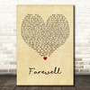 Rihanna Farewell Vintage Heart Decorative Wall Art Gift Song Lyric Print
