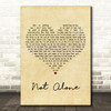 McFly Not Alone Vintage Heart Decorative Wall Art Gift Song Lyric Print