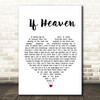Andy Griggs If Heaven White Heart Song Lyric Quote Print