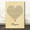 Travis Closer Vintage Heart Decorative Wall Art Gift Song Lyric Print