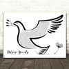 Idina Menzel Defying Gravity Black & White Dove Bird Decorative Gift Song Lyric Print