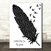 Snow Patrol Called Out In The Dark Black & White Feather & Birds Wall Art Gift Song Lyric Print