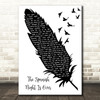 Engelbert Humperdinck The Spanish Night Is Over Black & White Feather & Birds Song Lyric Print