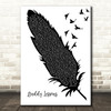 Beyoncé Daddy Lessons Black & White Feather & Birds Decorative Gift Song Lyric Print