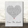 Another Level From The Heart Grey Heart Song Lyric Quote Print