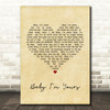 Arctic Monkeys Baby I'm Yours Vintage Heart Song Lyric Quote Print