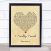 Barbra Streisand Bryan Adams I Finally Found Someone Heart Song Lyric Print