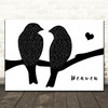 Bryan Adams Heaven Lovebirds Black & White Decorative Wall Art Gift Song Lyric Print