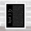 Bebe Rexha Meant To Be Black Script Song Lyric Quote Print