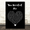 Kenny Rogers & Dottie West You Needed Me Black Heart Decorative Wall Art Gift Song Lyric Print