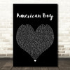 Estelle (feat. Kanye West) American Boy Black Heart Decorative Wall Art Gift Song Lyric Print