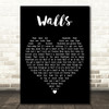 Tom Petty And The Heartbreakers Walls Black Heart Decorative Wall Art Gift Song Lyric Print