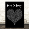 Dua Lipa Featuring DaBaby Levitating Black Heart Decorative Wall Art Gift Song Lyric Print
