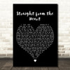 Bryan Adams Straight From The Heart Black Heart Decorative Wall Art Gift Song Lyric Print