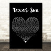 Khruangbin & Leon Bridges Texas Sun Black Heart Decorative Wall Art Gift Song Lyric Print
