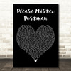 The Beatles Please Mister Postman Black Heart Decorative Wall Art Gift Song Lyric Print