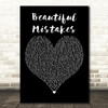 Maroon 5 & Megan Thee Stallion Beautiful Mistakes Black Heart Wall Art Song Lyric Print