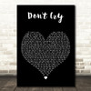 New Kids On The Block Don't Cry Black Heart Decorative Wall Art Gift Song Lyric Print