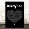 The Head And The Heart Honeybee Black Heart Decorative Wall Art Gift Song Lyric Print