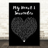 I Prevail My Heart I Surrender Black Heart Decorative Wall Art Gift Song Lyric Print