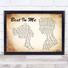 Blue Best In Me Man Lady Couple Song Lyric Quote Print