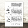 Blue Best In Me White Script Song Lyric Quote Print