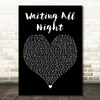Rudimental Waiting All Night Black Heart Decorative Wall Art Gift Song Lyric Print