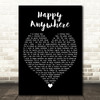 Blake Shelton Happy Anywhere Black Heart Decorative Wall Art Gift Song Lyric Print