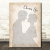 Bob Seger Chances Are Man Lady Bride Groom Wedding Song Lyric Quote Print