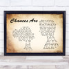 Bob Seger Chances Are Man Lady Couple Song Lyric Quote Print