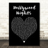 Bob Seger Hollywood Nights Black Heart Decorative Wall Art Gift Song Lyric Print